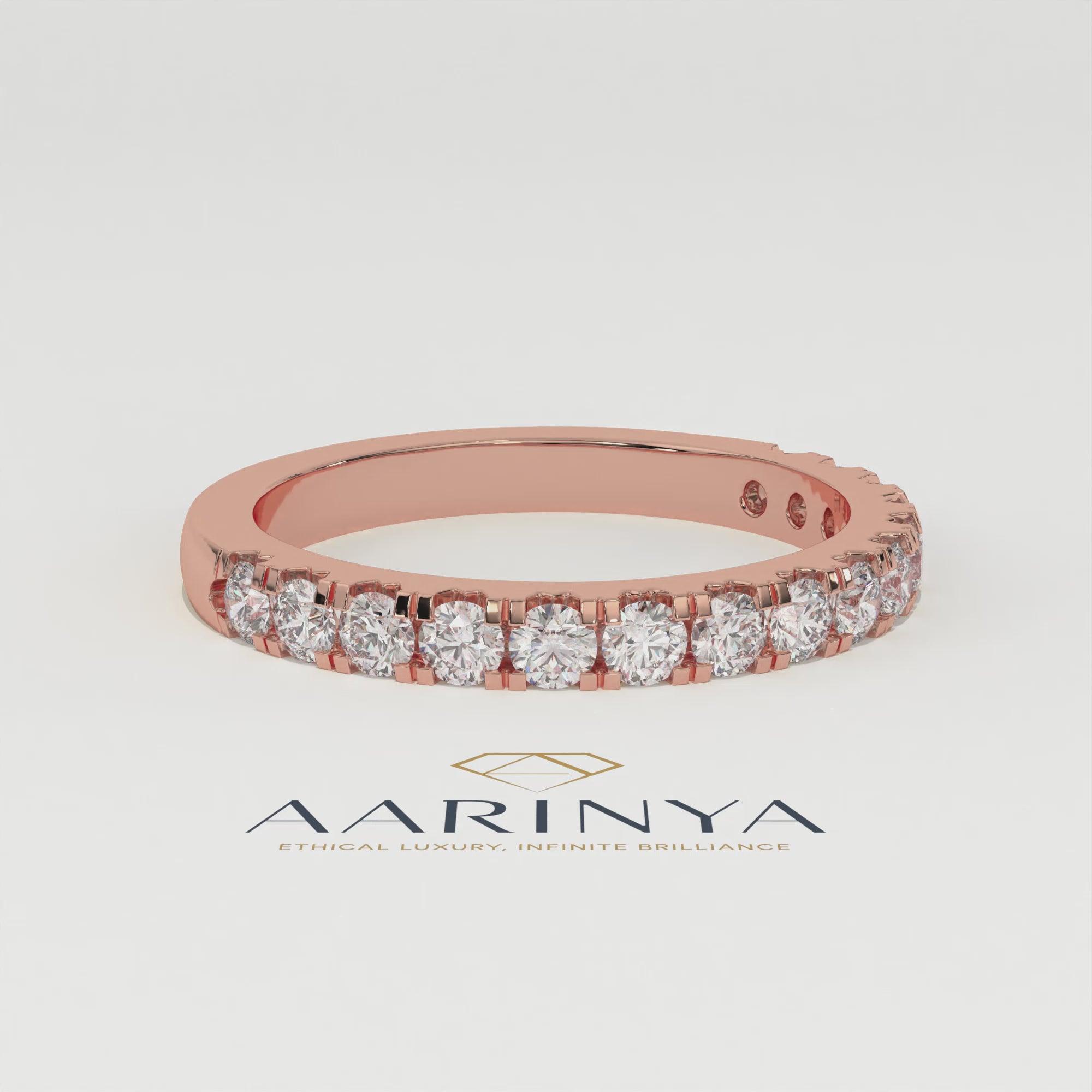 Aarinya Classic Office Wear Stackable Ring, Daily Brilliance Stacking Ring
