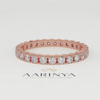 Aarinya Aurelia Eternity Band, Classic Bordered Round Diamond Band