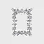 Aarinya Geometric Fancy-Cut Open-Halo Diamond Pendant, Ethereal Emerald, Pear & Marquise Diamond Mosaic Pendant