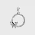 Aarinya Enchanted Butterfly Circle Diamond Pendant Set, The Papillon Circle Diamond Lab Grown Set