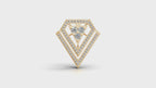 Aarinya Shield Lab-Grown Diamond Lapel Pin, The Prism Triangle Tiered Brooch
