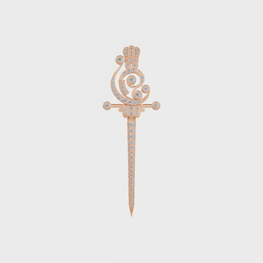 The Imperial Scepter Lab-Grown Diamond Brooch, The Sovereign Crest Sword pin