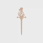 The Imperial Scepter Lab-Grown Diamond Brooch, The Sovereign Crest Sword pin
