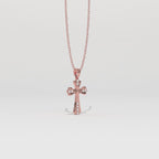 Aarinya Vantage Silhouette Sculpted Devotion Cross Charm, The Centurion Minimalist Tapered Ribbon Cross Medallion