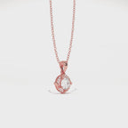 Aarinya Spiral Halo Concentric Swirl Lab-Grown Diamond Pendant