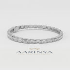 Aarinya Lab-Grown Diamond Bezel Tennis Bracelet, The Centurion Minimalist Horizon-Link Bracelet