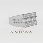 Aarinya Men's Multi-Row Diamond Signet Ring, The Grand Tiered Men's General Ring, The Matrix Channel Men's Ring