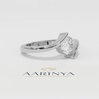 The Helix Architectural Solitiare Ring, The Vortex Clean Border Ring, Rose Gold Tension Set Engagement Ring
