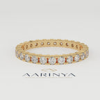 Aarinya Aurelia Eternity Band, Classic Bordered Round Diamond Band