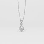 Aarinya Infinity Lab-Grown Diamond Droplet Pendant, The Vantage Silhouette Interlocking Ribbon Pendant