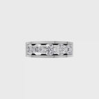 Aarinya Vanguard Channel-Set Five Diamond Band, The Sovereign Five-Stone Channel Men's Diamond Ring