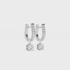 Aarinya Floral Cluster Linear Lab-Grown Diamond Drop Earrings, The Centurion Minimalist Tiered Rosetta Drop Earrings