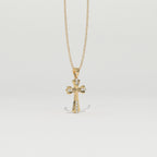 Aarinya Vantage Silhouette Sculpted Devotion Cross Charm, The Centurion Minimalist Tapered Ribbon Cross Medallion