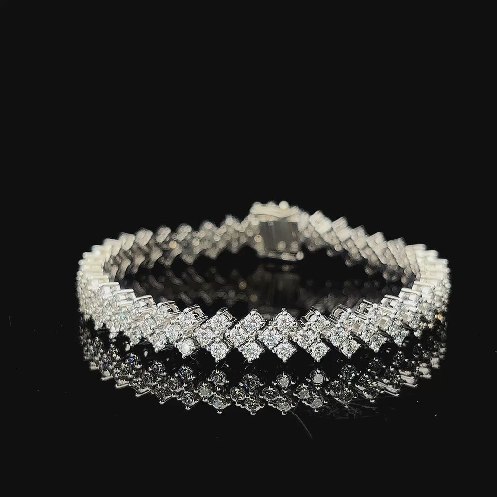 Aarinya Lab-Grown Diamond Triple-Row Eternity Tennis Bracelet, The Vantage Tri-Line Infinite Diamond Statement Bracelet