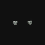 Aarinya Amore Heart Tops Earrings, The heart Brilliant Diamond Tops, Petite Rose Heart Earrings