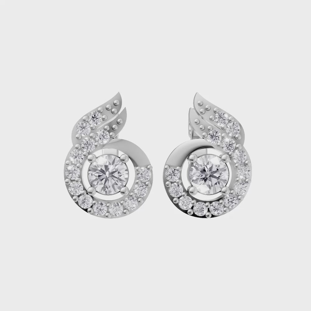 Aarinya Celestial Swirl Solitaire Pendant Set, The Flame-Halo Solitaire Pendant Set
