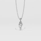 Aarinya Asymmetric Chevron Wave Lab-Grown Diamond Pendant, The Centurion Minimalist Sculpted Openwork Geometric Pendant