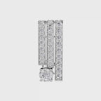 Aarinya Linear Solitaire Brooch, The Zenith Cascade Lab-Diamond pin