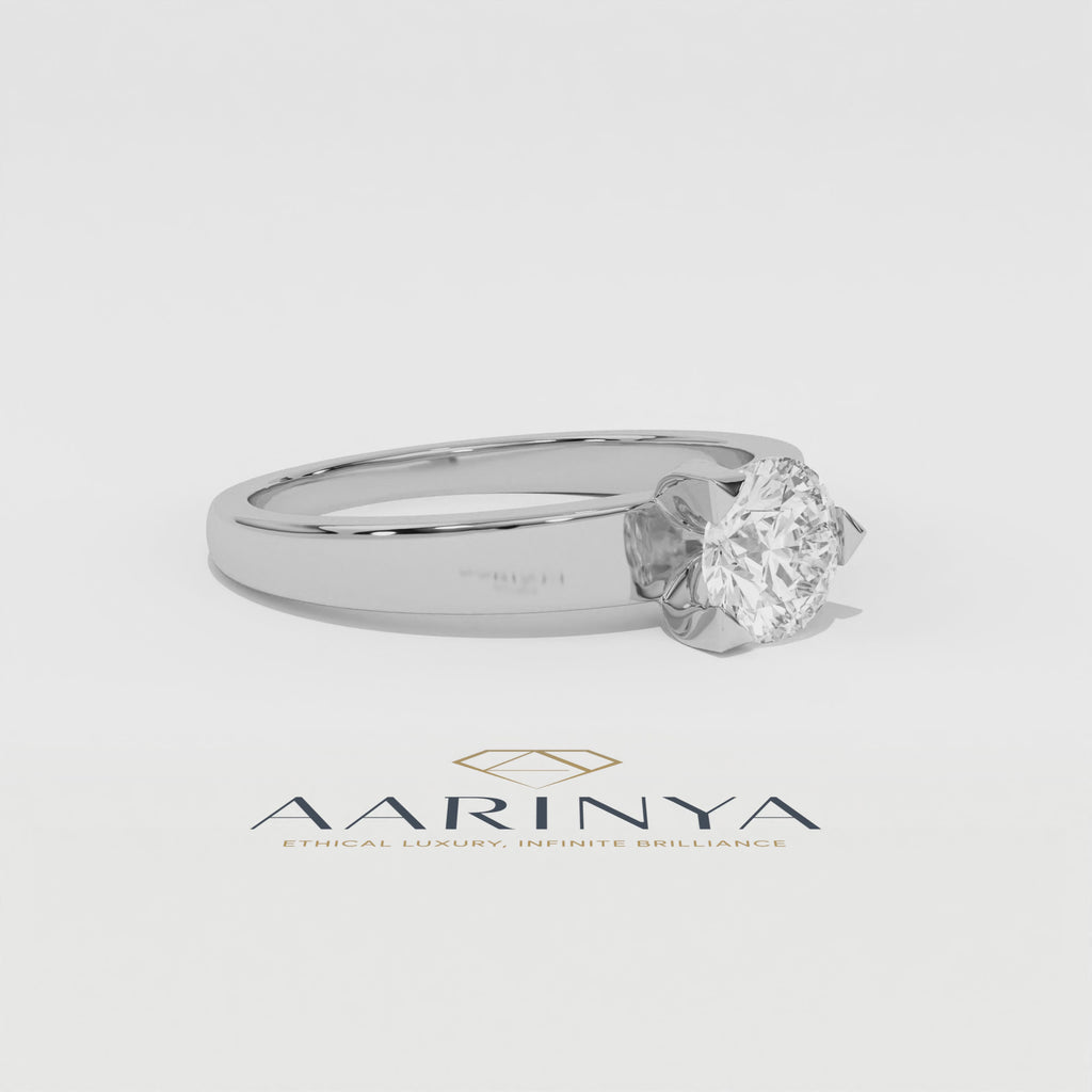 Aarinya Vortex VVS Lab-Grown Solitaire Ring