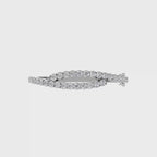 Aarinya Interlocking Dual-Row Diamond Bracelet, The Crossover Luminance Diamond Kada Bracelet