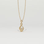 Aarinya Infinity Lab-Grown Diamond Droplet Pendant, The Vantage Silhouette Interlocking Ribbon Pendant