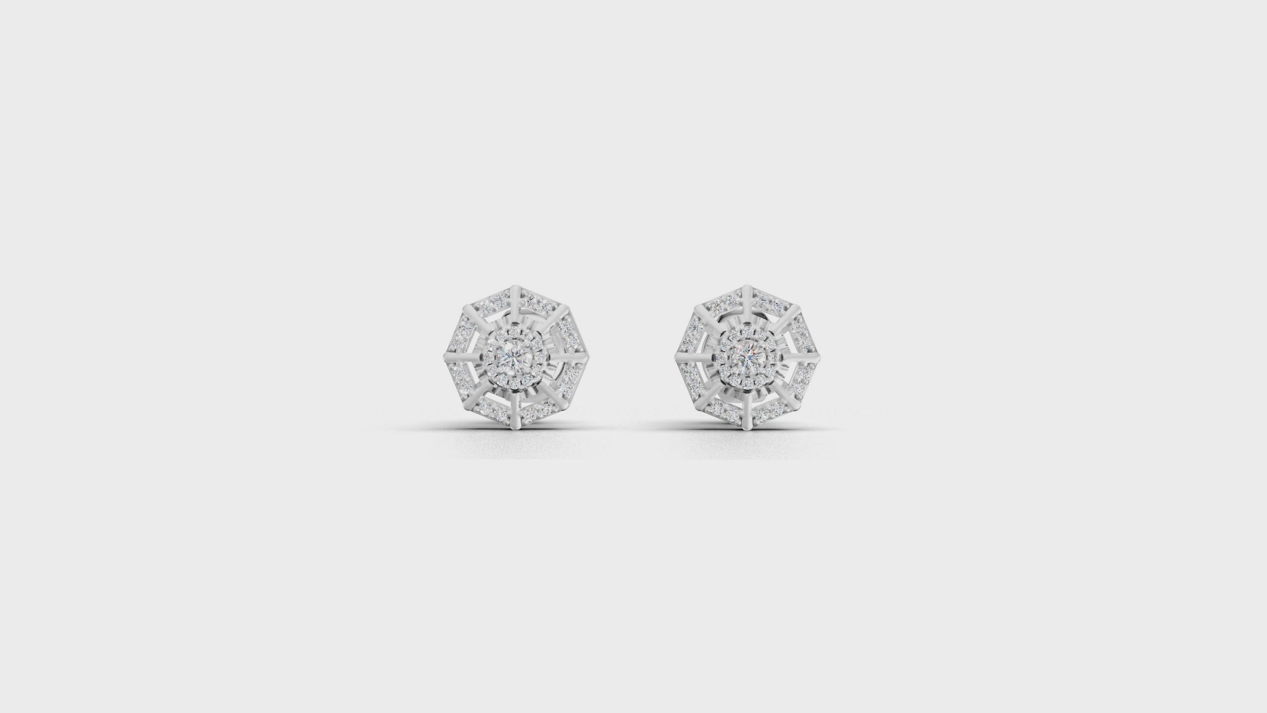 Aarinya Stella Web Lab-Diamond Tops Earrings