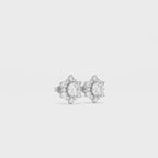 Aarinya Snowflake Cluster Lab-Grown Diamond Statement Stud Earrings