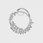 Aarinya Wave Cluster Diamond Circle Pendant