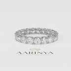 Aarinya Empress Radiant Floating Diamond Eternity, The Endless Devotion Scalloped Eternity Ring