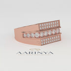 Aarinya Men's Multi-Row Diamond Signet Ring, The Grand Tiered Men's General Ring, The Matrix Channel Men's Ring