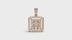 Aarinya Celestia Aura Square Cushion Halo Starburst Lab-Grown Diamond Pendant