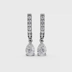 Aarinya Pear-Cut Solitaire Linear Diamond Drop Earrings