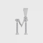 Aarinya Geometric Diamond Initial 'M' Pendant, The Signature Letter 'M' Pendant
