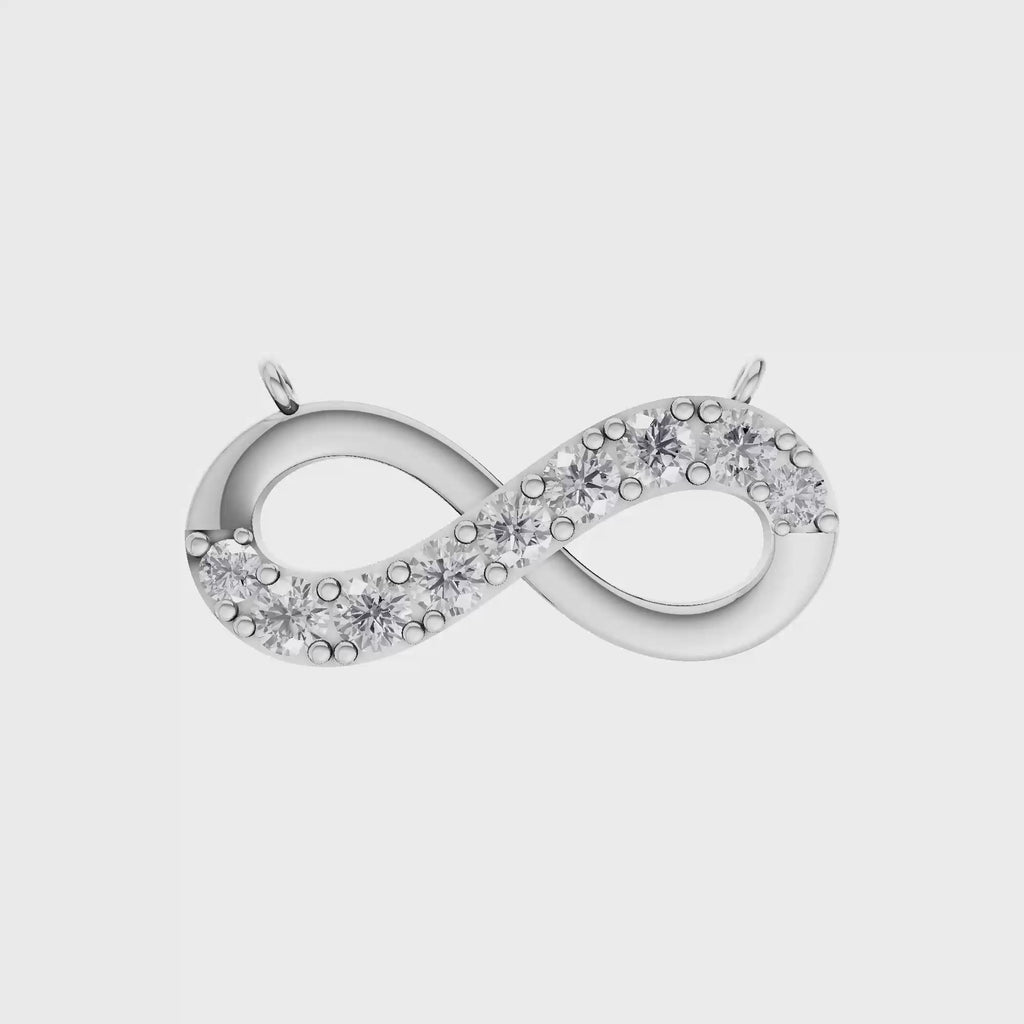Aarinya Endless Sparkle Infinity Attachment Pendant, The Eternal Infinity Lab Grown Diamond Pendant