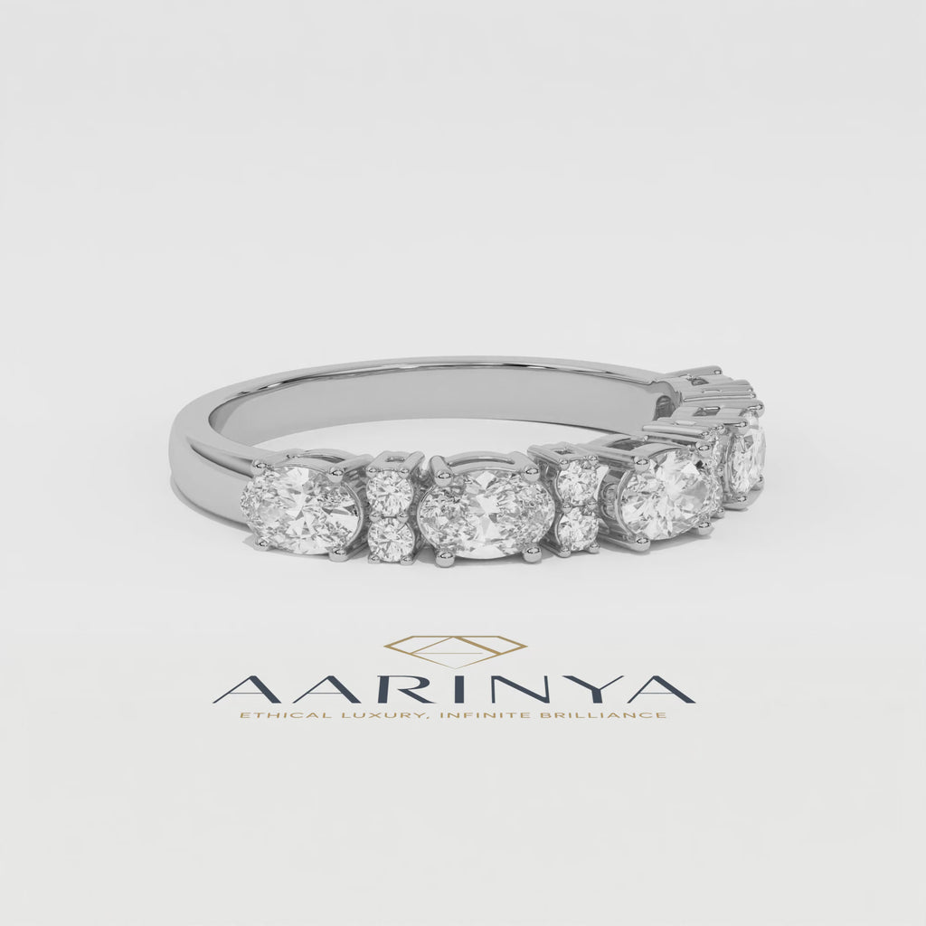 Aarinya Oval & Round Lab-Grown Diamond Band, The Sonata Floating Oval and Round Ring