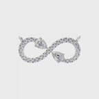 Aarinya Pear Accent Infinity Diamond Pendant, The Eternal Pear Pave Infinity Diamond Pendant Centerpiece