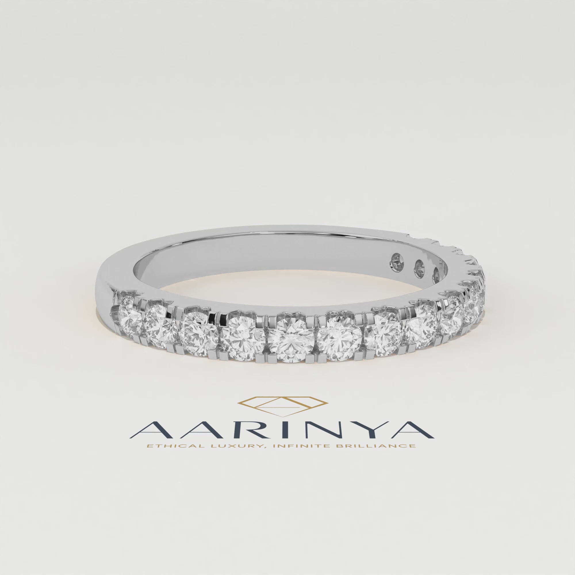 Aarinya Classic Office Wear Stackable Ring, Daily Brilliance Stacking Ring