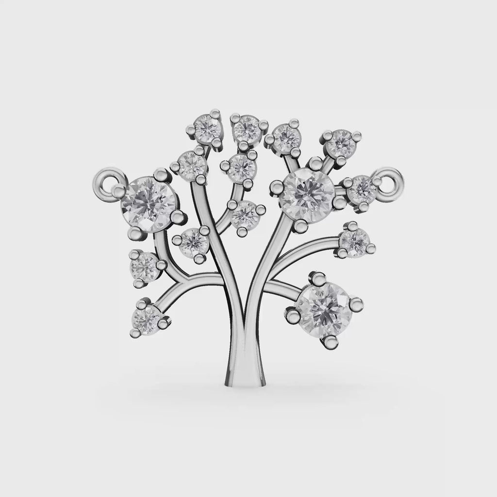 Aarinya Branching Diamond Tree Pendant, The Tree of Life Diamond Pendant