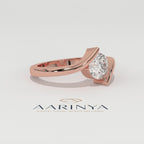 The Helix Architectural Solitiare Ring, The Vortex Clean Border Ring, Rose Gold Tension Set Engagement Ring
