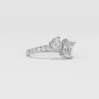 Aarinya Pear & Emerald-Cut Lab-Grown Diamond Toi et Moi Ring, The Vantage Silhouette Dual-Aura Bypass Statement Ring