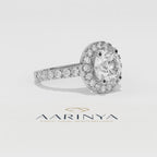 Aarinya Floating Cluster Ring, Brilliance Round Cluster Ring, Round Diamond Ring