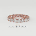 Aarinya Empress Radiant Floating Diamond Eternity, The Endless Devotion Scalloped Eternity Ring