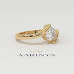 The Helix Architectural Solitiare Ring, The Vortex Clean Border Ring, Rose Gold Tension Set Engagement Ring