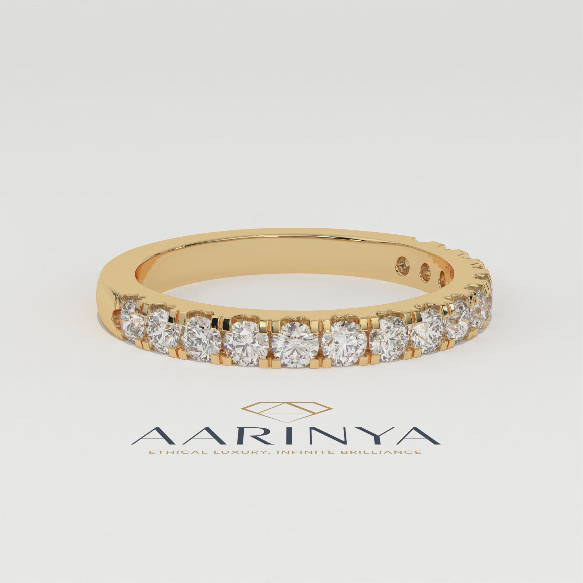 Aarinya Classic Office Wear Stackable Ring, Daily Brilliance Stacking Ring