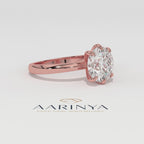Aarinya Classic 6-Prong Rounded Lab-Grown Diamond Solitaire Ring, The Centurion Minimalist Slender-Band 6-Claw Solitaire Ring