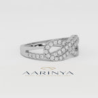 Aarinya Entwined Double Infinity Pave Ring, The Helix Interlocking Infinity Band, The Twin Flame Eternal Wave Ring