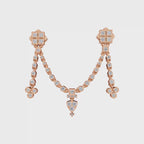 Aarinya Imperial Festoon Lab-Grown Diamond Pin ,The Ritz Chevron Dangle Brooch