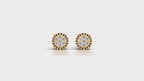 Aarinya Astra Fluted Diamond Starburst Halo Tops Earring