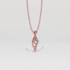 Aarinya Asymmetric Chevron Wave Lab-Grown Diamond Pendant, The Centurion Minimalist Sculpted Openwork Geometric Pendant