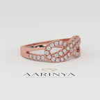 Aarinya Entwined Double Infinity Pave Ring, The Helix Interlocking Infinity Band, The Twin Flame Eternal Wave Ring